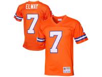 Men Denver Broncos John Elway Mitchell & Ness Orange 1990 Retired Player Vintage Replica Jersey