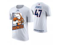 Men Denver Broncos Josey Jewell #47 White Cartoon And Comic Artistic Painting T-Shirt