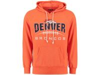 Men Denver Broncos Majestic First Down Tri-Blend Pullover Hoodie - Orange