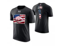 Men Denver Broncos Marquette King #1 Stars and Stripes 2018 Independence Day American Flag T-Shirt