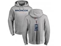 Men Denver Broncos Marquette King Ash Nike - #1 NFL Pullover Hoodie Backer