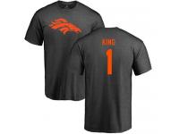 Men Denver Broncos Marquette King Ash Nike - #1 NFL T-Shirt One Color