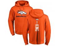 Men Denver Broncos Marquette King Orange Nike - #1 NFL Pullover Hoodie Backer