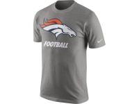 Men Denver Broncos Nike Facility T-Shirt - Heathered Gray