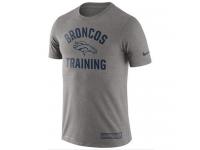 Men Denver Broncos Nike Heathered Gray Training Performance T-Shirt