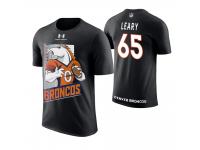 Men Denver Broncos Ronald Leary #65 Black Cartoon And Comic Artistic Painting T-Shirt