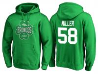 Men Denver Broncos Von Miller #58 Kelly Green St. Patrick Day Emerald Isle Pullover Hoodie