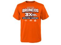 Men Denver Broncos Youth Super Bowl 50 Champions 3-Time Champs Award Tour T-Shirt - Orange