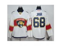 Men Florida Panthers #68 Jaromir Jagr White Road Stitched NHL Jersey