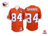 Men NFL Denver Broncos #84 Shannon Sharpe Throwback Home Orange Mitchell and Ness Jersey