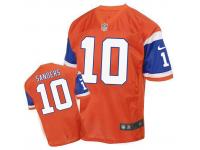 Men Nike Denver Broncos #10 Emmanuel Sanders Game Orange Jersey