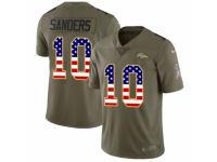 Men Nike Denver Broncos #10 Emmanuel Sanders Limited Olive/USA Flag 2017 Salute to Service NFL Jersey