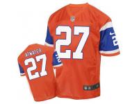 Men Nike Denver Broncos #27 Steve Atwater Game Orange Jersey