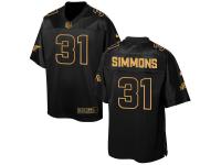 Men Nike Denver Broncos #31 Justin Simmons Pro Line Black Gold Collection Jersey