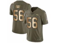 Men Nike Denver Broncos #56 Shane Ray Limited Olive/Gold 2017 Salute to Service NFL Jersey