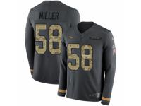 Men Nike Denver Broncos #58 Von Miller Limited Black Salute to Service Therma Long Sleeve NFL Jersey