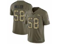 Men Nike Denver Broncos #58 Von Miller Limited Olive/Camo 2017 Salute to Service NFL Jersey