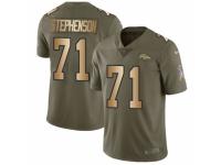 Men Nike Denver Broncos #71 Donald Stephenson Limited Olive/Gold 2017 Salute to Service NFL Jersey