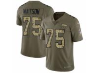 Men Nike Denver Broncos #75 Menelik Watson Limited Olive/Camo 2017 Salute to Service NFL Jersey