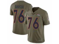 Men Nike Denver Broncos #76 Max Garcia Limited Olive 2017 Salute to Service NFL Jersey