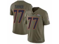 Men Nike Denver Broncos #77 Billy Turner Limited Olive 2017 Salute to Service NFL Jersey