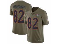 Men Nike Denver Broncos #82 Jeff Heuerman Limited Olive 2017 Salute to Service NFL Jersey