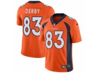 Men Nike Denver Broncos #83 A.J. Derby Orange Team Color Vapor Untouchable Limited Player NFL Jersey