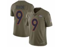 Men Nike Denver Broncos #9 Riley Dixon Limited Olive 2017 Salute to Service NFL Jersey