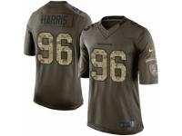 Men Nike Denver Broncos #96 Shelby Harris Elite Green Salute to Service NFL Jersey