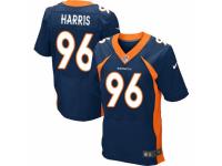 Men Nike Denver Broncos #96 Shelby Harris Elite Navy Blue Alternate NFL Jersey