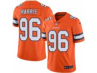 Men Nike Denver Broncos #96 Shelby Harris Elite Orange Rush Vapor Untouchable NFL Jersey