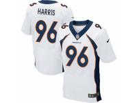 Men Nike Denver Broncos #96 Shelby Harris Elite White NFL Jersey