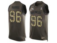 Men Nike Denver Broncos #96 Shelby Harris Limited Green Salute to Service Tank Top NFL Jersey