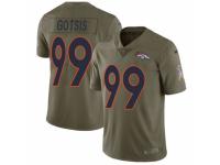 Men Nike Denver Broncos #99 Adam Gotsis Limited Olive 2017 Salute to Service NFL Jersey