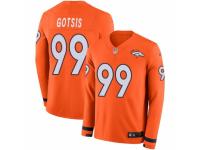 Men Nike Denver Broncos #99 Adam Gotsis Limited Orange Therma Long Sleeve NFL Jersey