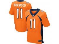 Men Nike NFL Denver Broncos #11 Jordan Norwood Authentic Elite Home Orange Jersey