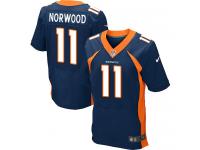 Men Nike NFL Denver Broncos #11 Jordan Norwood Authentic Elite Navy Blue Jersey