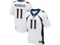 Men Nike NFL Denver Broncos #11 Jordan Norwood Authentic Elite Road White Jersey