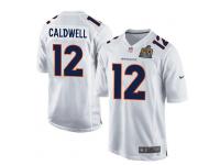 Men Nike NFL Denver Broncos #12 Andre Caldwell Super Bowl 50 Game White Jersey