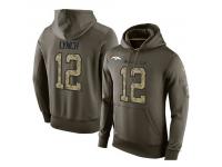 Men Nike NFL Denver Broncos #12 Paxton Lynch Olive Salute To Service KO Performance Hoodie