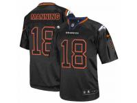 Men Nike NFL Denver Broncos #18 Peyton Manning Lights Out Black Limited Jersey