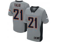 Men Nike NFL Denver Broncos #21 Aqib Talib Grey Shadow Limited Jersey