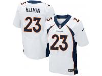 Men Nike NFL Denver Broncos #23 Ronnie Hillman Authentic Elite Road White Jersey