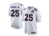 Men Nike NFL Denver Broncos #25 Chris Harris Jr Super Bowl 50 Game White Jersey