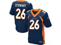 Men Nike NFL Denver Broncos #26 Darian Stewart Authentic Elite Navy Blue Jersey