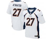 Men Nike NFL Denver Broncos #27 Steve Atwater Authentic Elite Road White Jersey