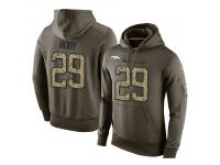 Men Nike NFL Denver Broncos #29 Bradley Roby Olive Salute To Service KO Performance Hoodie