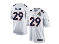 Men Nike NFL Denver Broncos #29 Bradley Roby Super Bowl 50 Game White Jersey