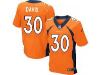 Men Nike NFL Denver Broncos #30 Terrell Davis Authentic Elite Home Orange Jersey