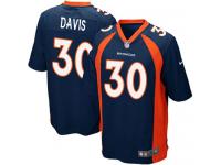 Men Nike NFL Denver Broncos #30 Terrell Davis Navy Blue Game Jersey